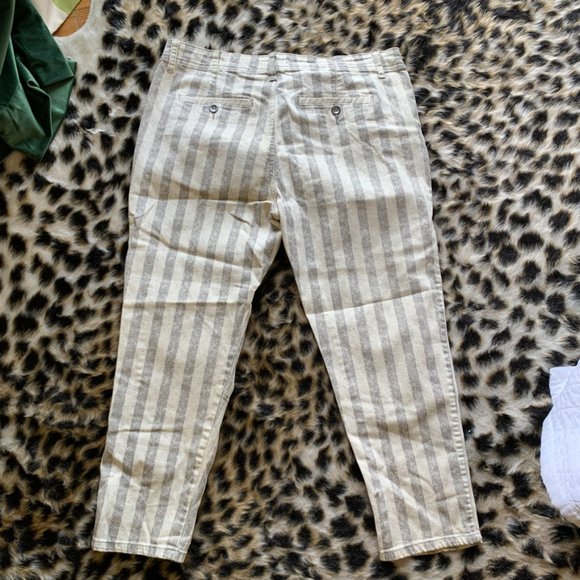 FREE PEOPLE. Striped Denim Trouser. - Picture 4 of 6
